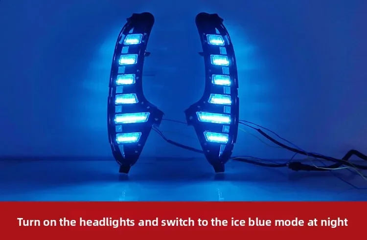 For MG MG7 2023 2024 Car Led Daytime Running Lights Front Fog Lamp Modification Dynamic Turn Signal Driving Decorative Lights detail image 11