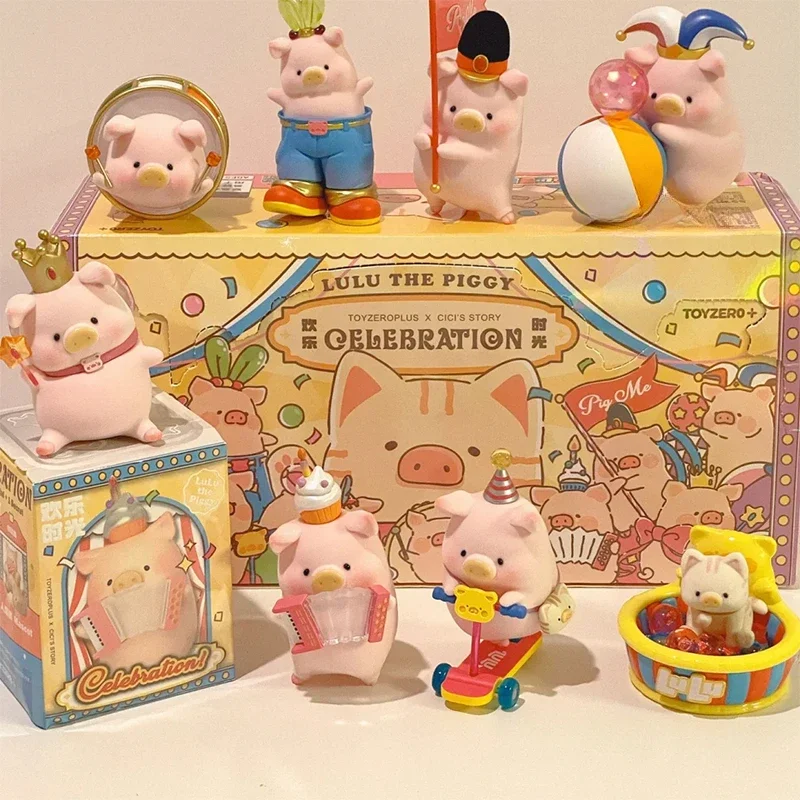 LuLu The Pig-Boîte ennemi de la série Happy Hour, figurine d'action, jouet à collectionner, décor au beurre, décoration de bureau, cadeaux Kawaii pour enfants