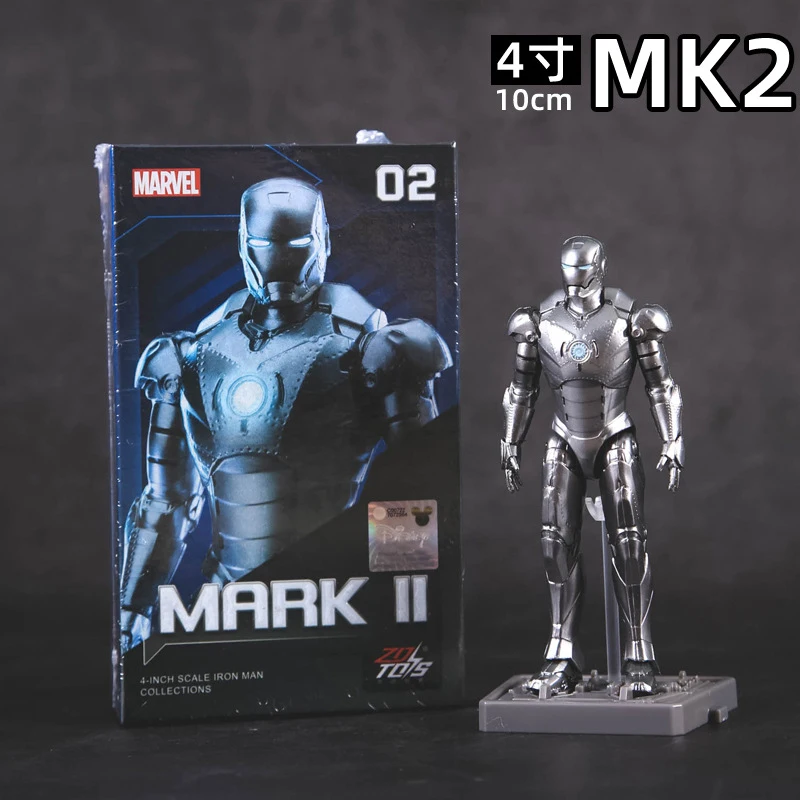 ZD Toys LED Light Iron Man MK1 MK2 MK3 MK4 MK5 MK6 MK7 MK43 MK50 7