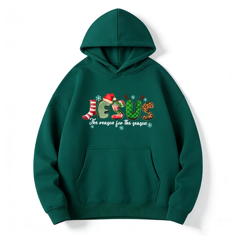 يسوع عيد الميلاد البلوز عيد الميلاد هوديي يسوع المسيحية سترة المسيح البلوز يسوع مقنعين البلوز النساء الملابس