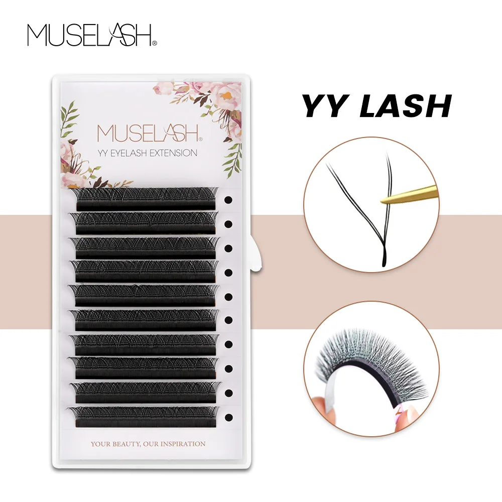 Y Shape Eyelashes Extension Bunches Eyelashes Split Tips YY Volume Black Soft Invividual False Eyelashes