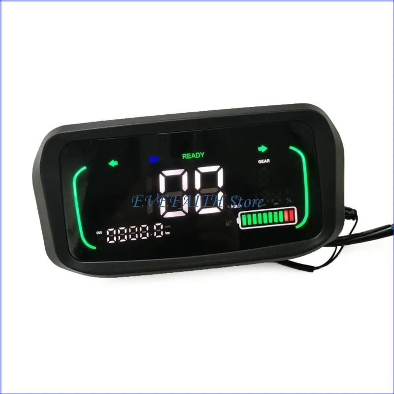 124B Comprehensive 48V-72V N7 Electric Bike Dashboard Speed Control Panel With Fault Warning Travel Time Display Mileage Data