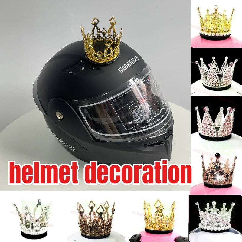 

Helmet Decoration Crystal Crown Diamond Motorcycle Electric Car Children's Helmet Accessories Helmet Decoration Accessories