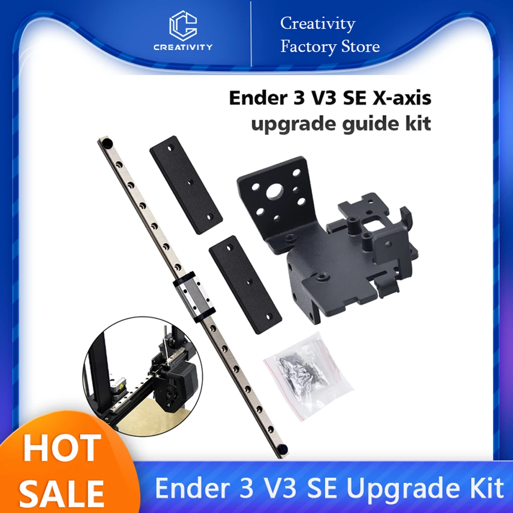 

Ender3 V3 SE 3D printer X Axis Upgrade kit MGN9H 300mm Linear Rail kit With Backplate For Ender3 V3 SE Upgrade kit