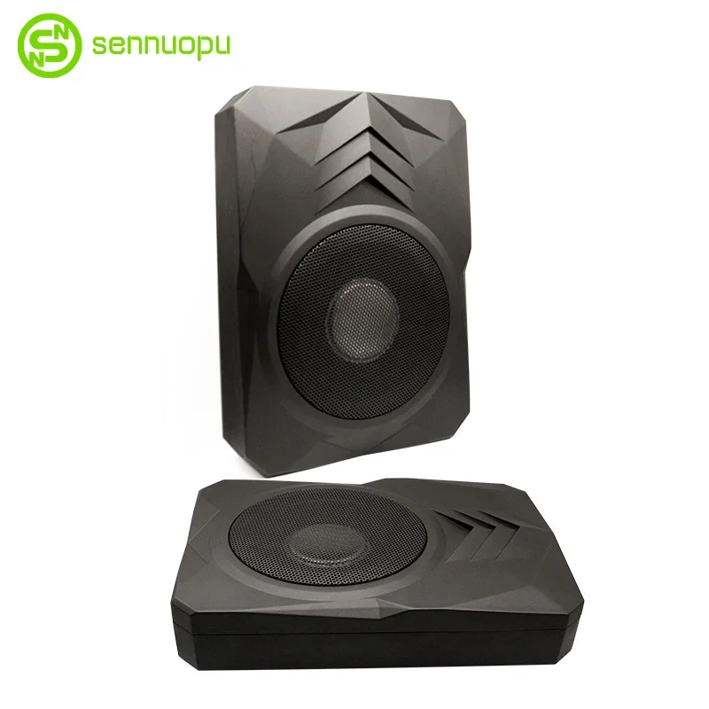 Sennuopu Speaker Mobil Universal, Speaker bawah tempat duduk mobil elektronik otomatis 12V Woofer Bass subwoofer Rgb cincin Speaker aluminium