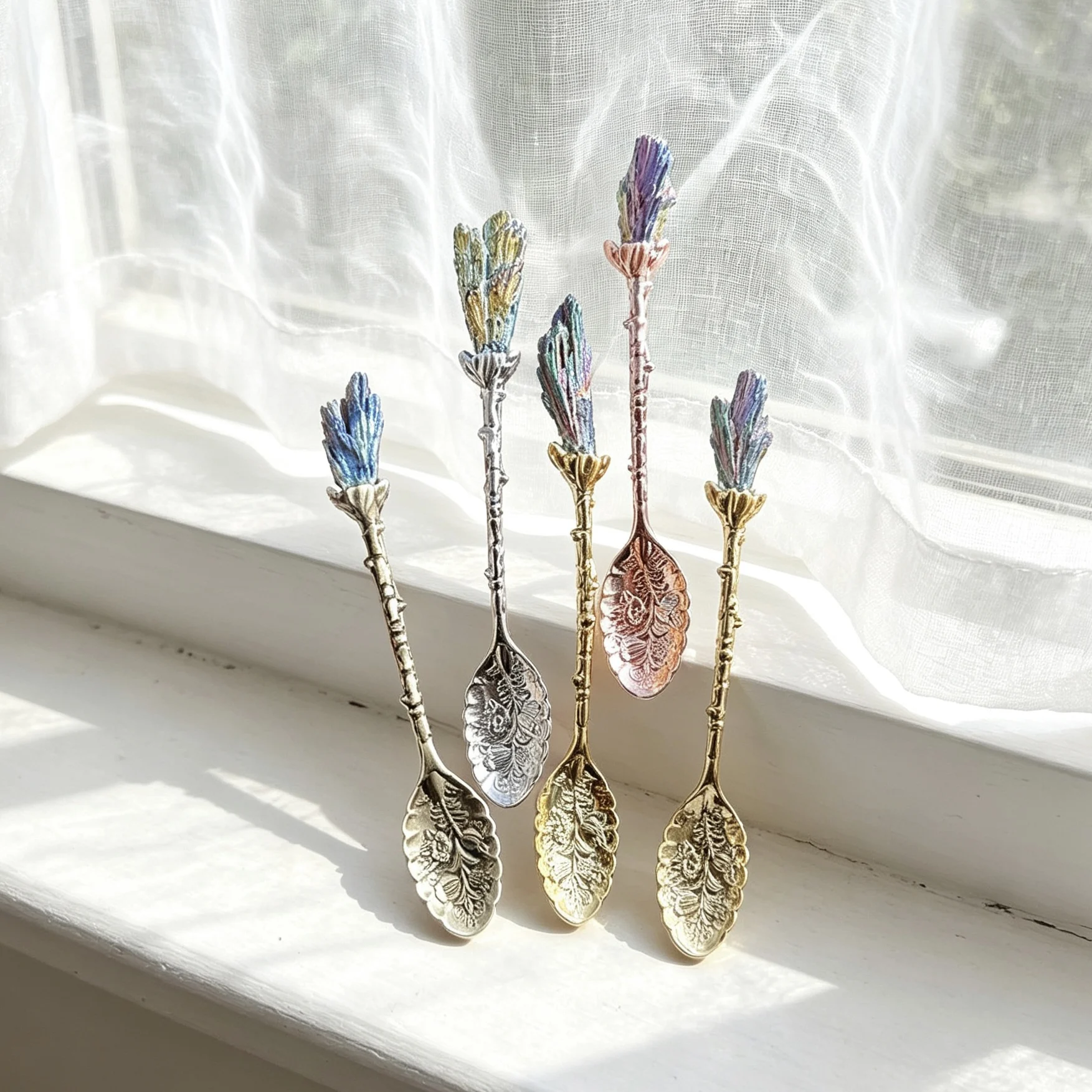 1 pièce de tourmaline naturelle Aura Feather Spoon, mélange radieux de beauté et de puissance énergétique, structure cristalline complexe