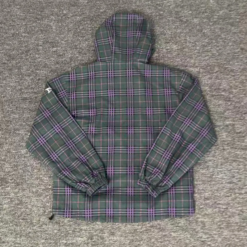 

Real Pictures Mertra Cardigan Hoodie Trend Elements Classic Checkered Stripes Men Women Casual MERTRA Zipper Sweatshirt