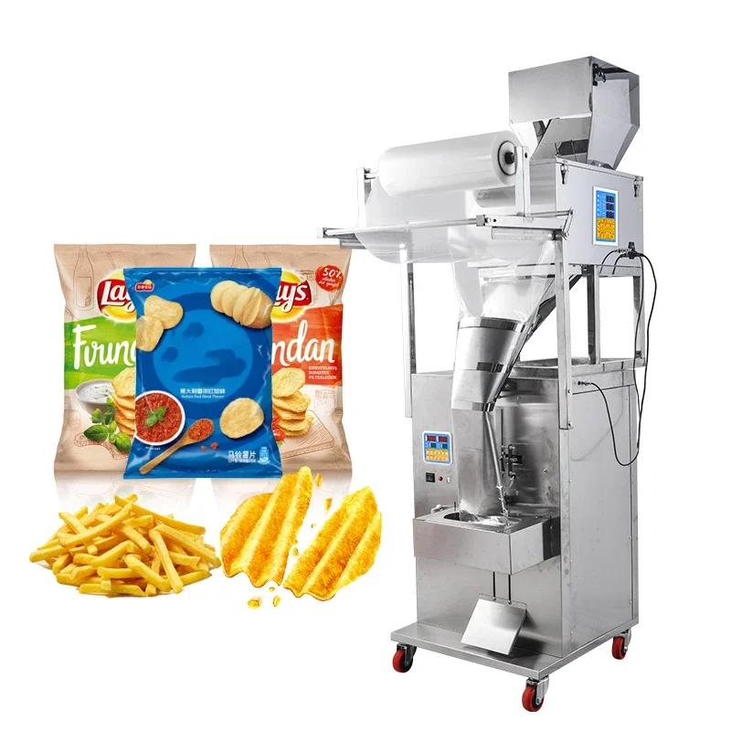 Automatic Vertical Small Nitrogen Snack Puffed Food Popcorn Potato Chips Filling and Packing Machine Packaging Machine for Snack