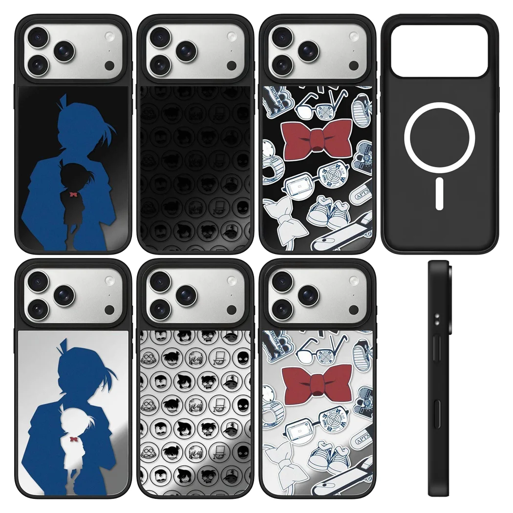 

Anime Red Bow Pattern Mirror Surface Magnetic Phone Case Cover for IPhone 12 13 14 15 16 17 Pro Max Case for IPhone 17 Air