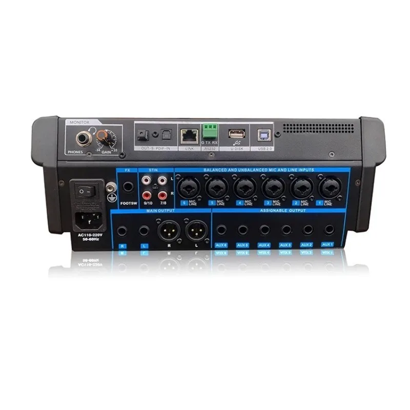 12-Way Digital Mixer Console - Professional 12-Channel Audio Mixer for Stage And Record Music Equipment 5