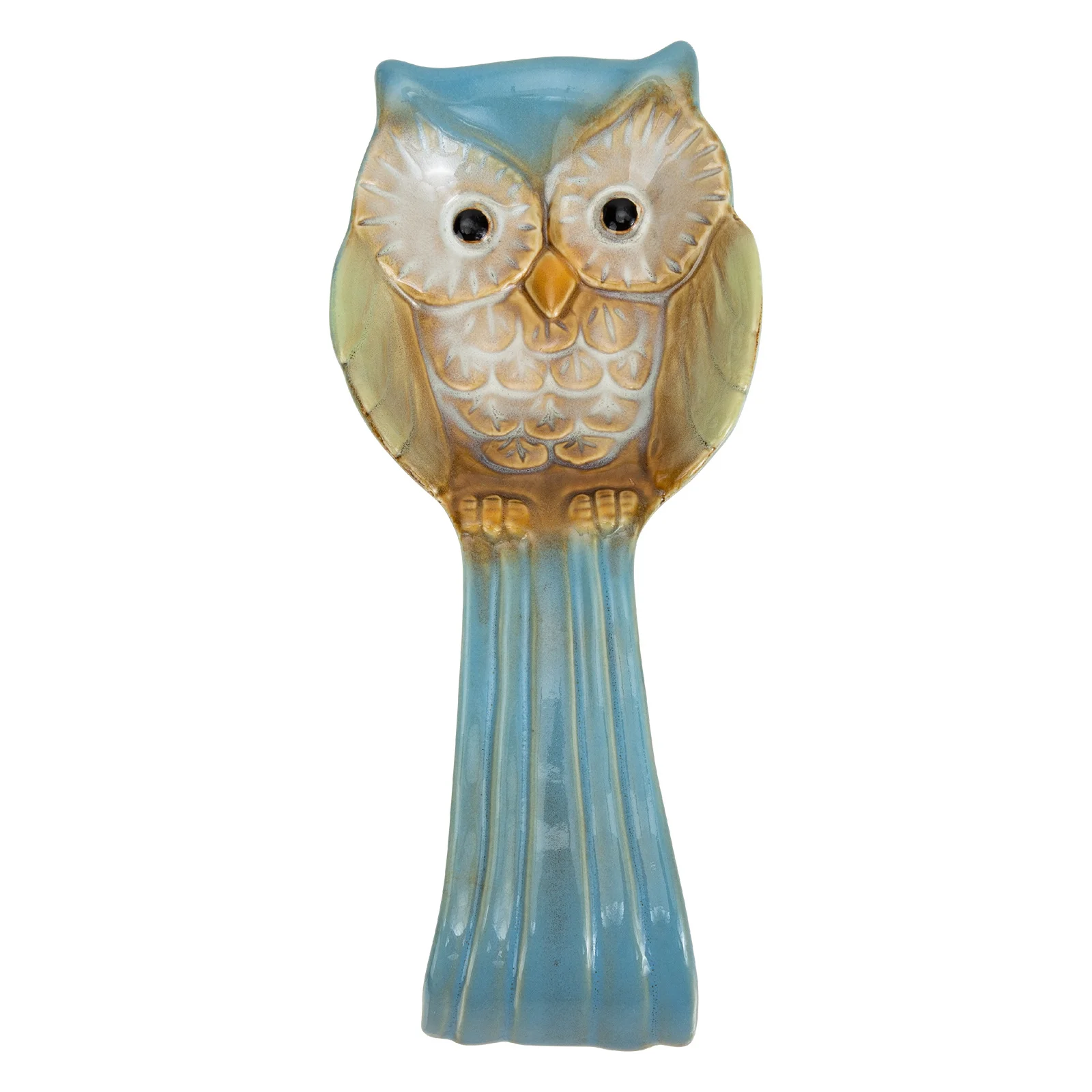 

Ceramic Spoon Rest Owl Shape Kitchen Holder Soup Spoon Rack Practical Scoop Storage Rack for Restaurant