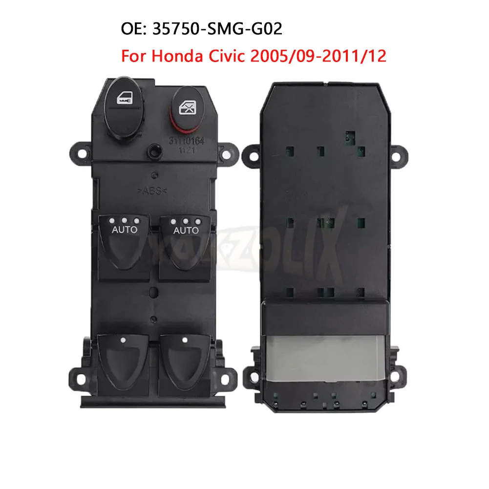 Front Left Window Control Switch Button for Honda CR-V 2008 - 2011 Civic 2005-2011 35750-TM8-G11 35750-SWA-G01 35750-SMG-G02
