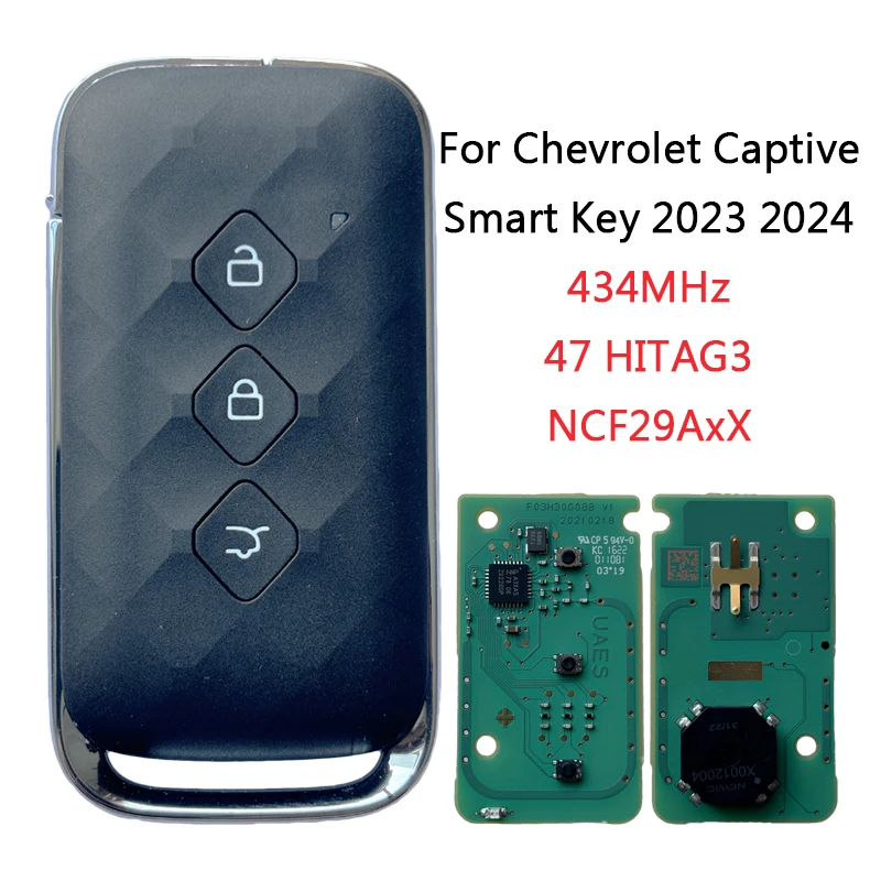 

HNKeys For Chevrolet 3-button smart card car key, 433 frequency, 47 chip, new blank