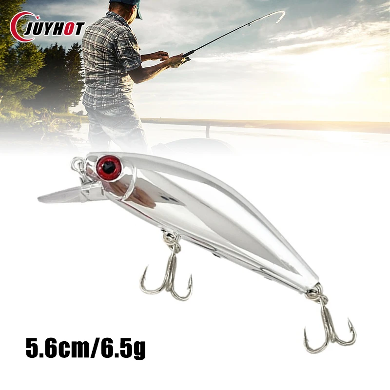 Luya Bait Electroplated Silver 5.6cm 6.5g Sequin Seawater Spanish Mackerel And Bass Fake Bait Fishing Lure