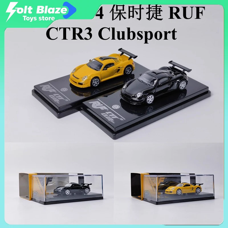 

PARA 1/64 Porsche RUF CTR3 Clubsport Литая под давлением модель автомобиля, имитация статического сплава, автомобильный дисплей, модели автомобилей для мальчиков, коллекционные подарки