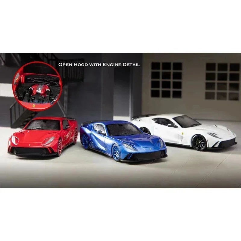 

SH 1:64 Novitec 812 N Largo Hood Opened Stance Hunters Car Model Collection Diecast Diorama