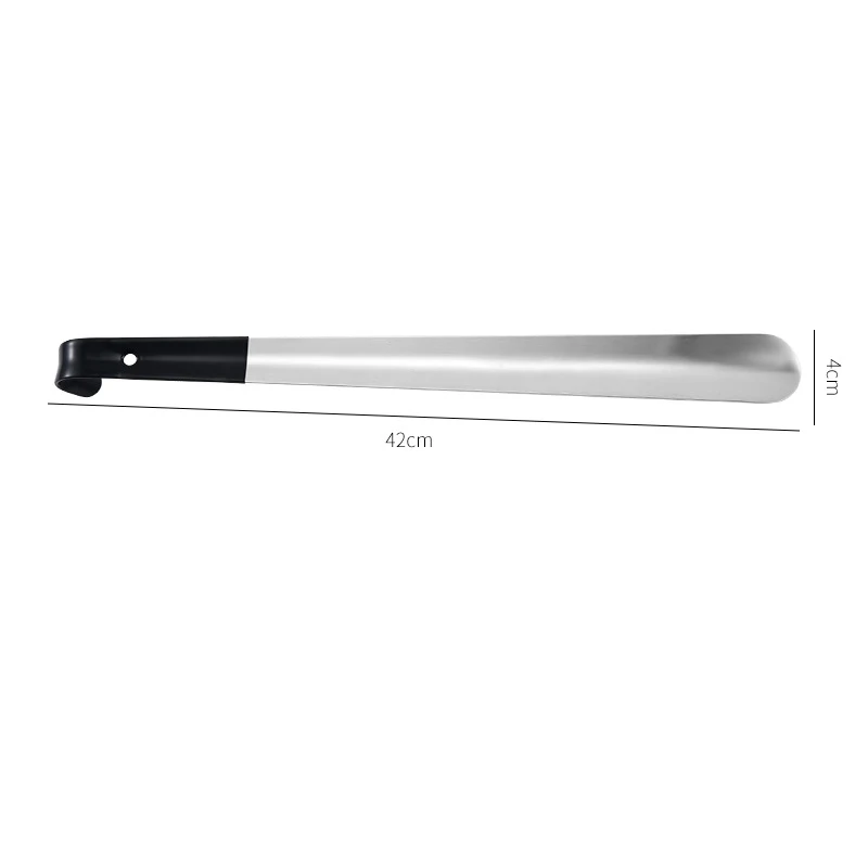 1Pcs 42cm Long handled Shoehorn Metal Shoe horns pregnant woman elderly Shoe spoon home-use Shoe spatula Lazy people shoe lifter