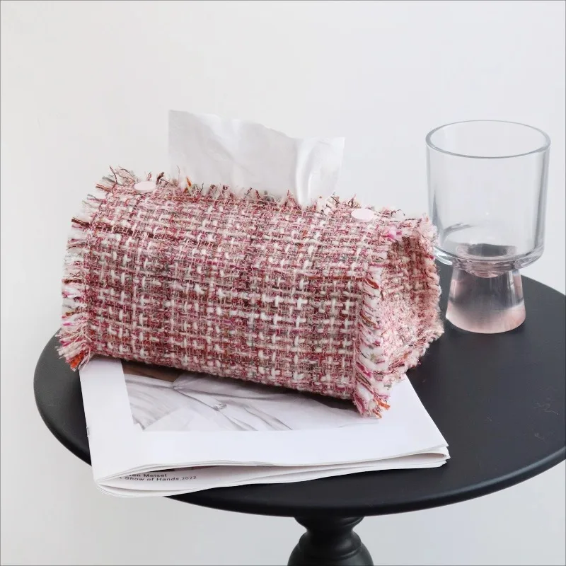 

Cloth Tissue Box Luxury Pull Out Tissue Case Aesthetic Napkin Organizer Boxes Elegant Napkin Storage Cases Table Decorations
