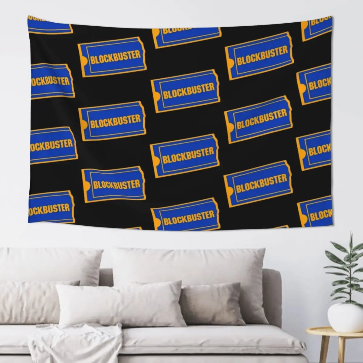 Blockbuster Logo Tapestry Wall Hanging Bathroom Decor Carpet On The Wall Tapestry