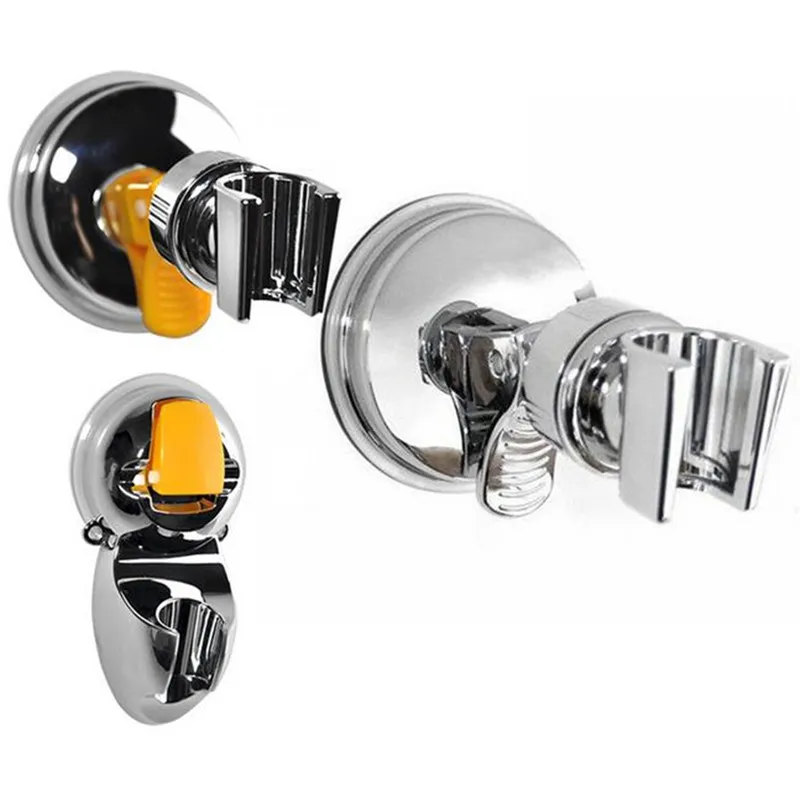 Support de Douchette à Main Réglable avec Ventouse, Tête de Rail Entièrement Plaquée, Rotation Stable Universelle