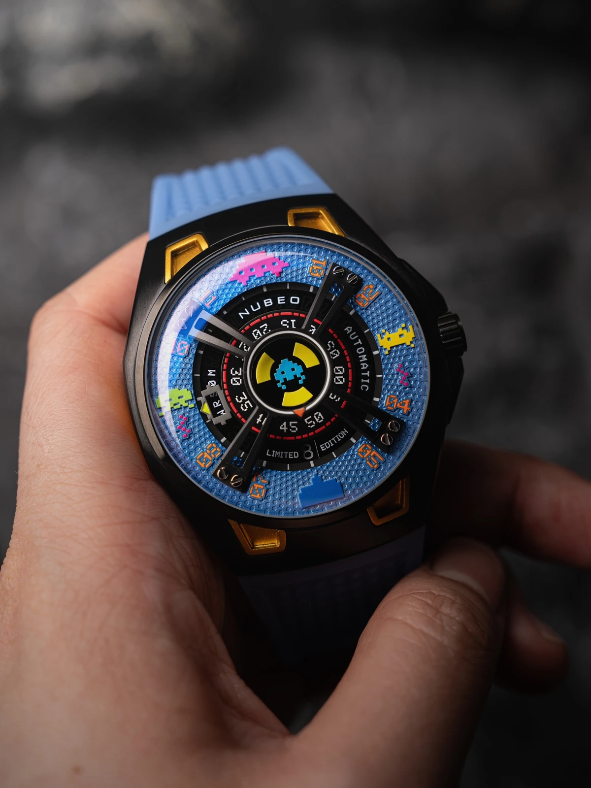 Коллекция ретро-игр Space Invaders, ограниченная серия, автоматические механические часы, светящиеся, водонепроницаемые, 6099.