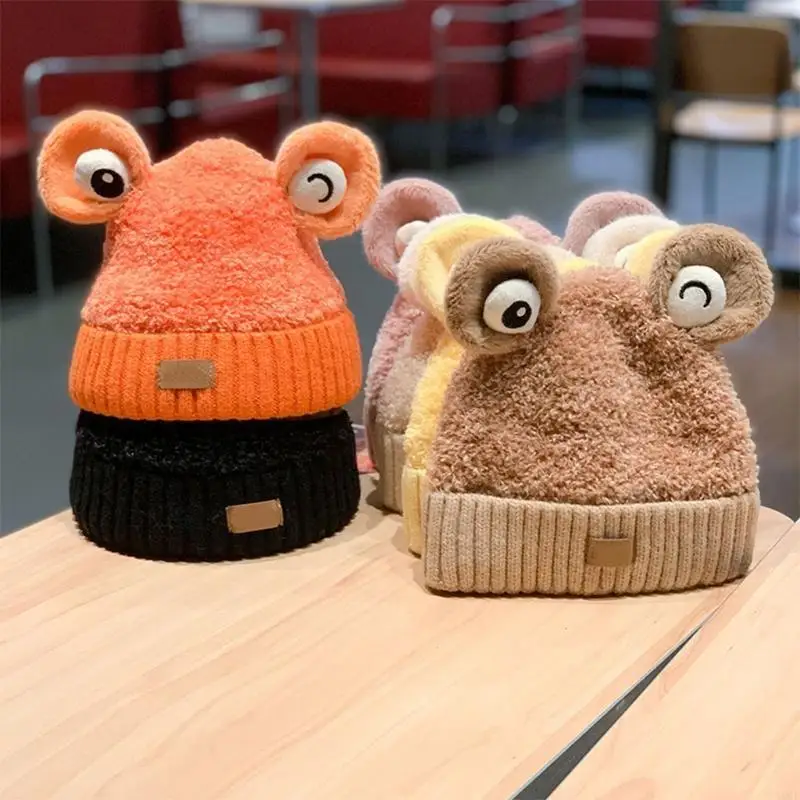 قبعة لطيفة لآذان الضفدع، قبعة منفوشة باردة لحماية الأذن لصديقها