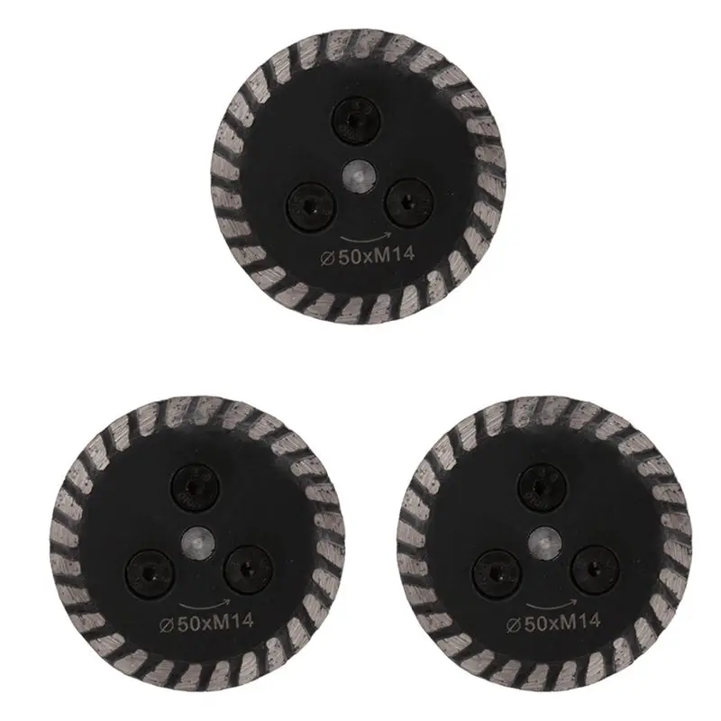 

AB47-3Pcs 50Mm M14 Aperture Diamond Saw With Detachable Engraving And Cutting Disc, For Granite Sandstone And Concrete