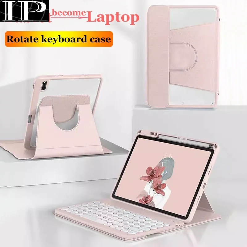 Case for IPad 10th 10.9 2022 Pro11 2021 2020 2018 10.5 Air 5 4 3 2 1 Pro 9.7 2018 2017 5th 6th 360° Rotation Keyboard Cover