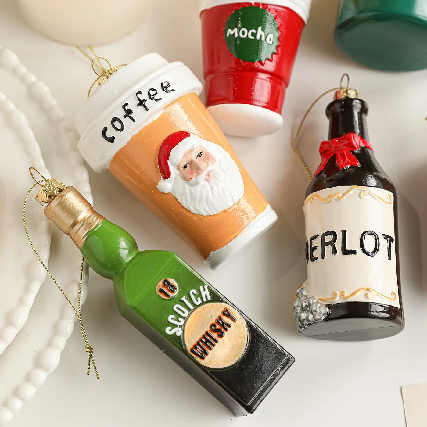 Tree Decoration High Quality Christmas Tree Ornament Coffee Bottle Pendant Cute Christmas Pendant For Christmas Tree Party Home