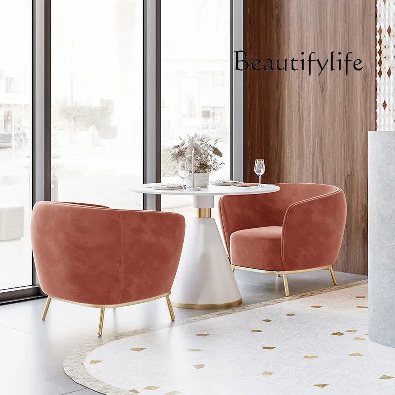 

Light luxury hotel restaurant sofa chair high-end fashion simple designer new modern