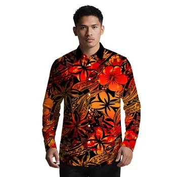 Samoan nouvelle mode personnalisé confortable col rabattu ma...