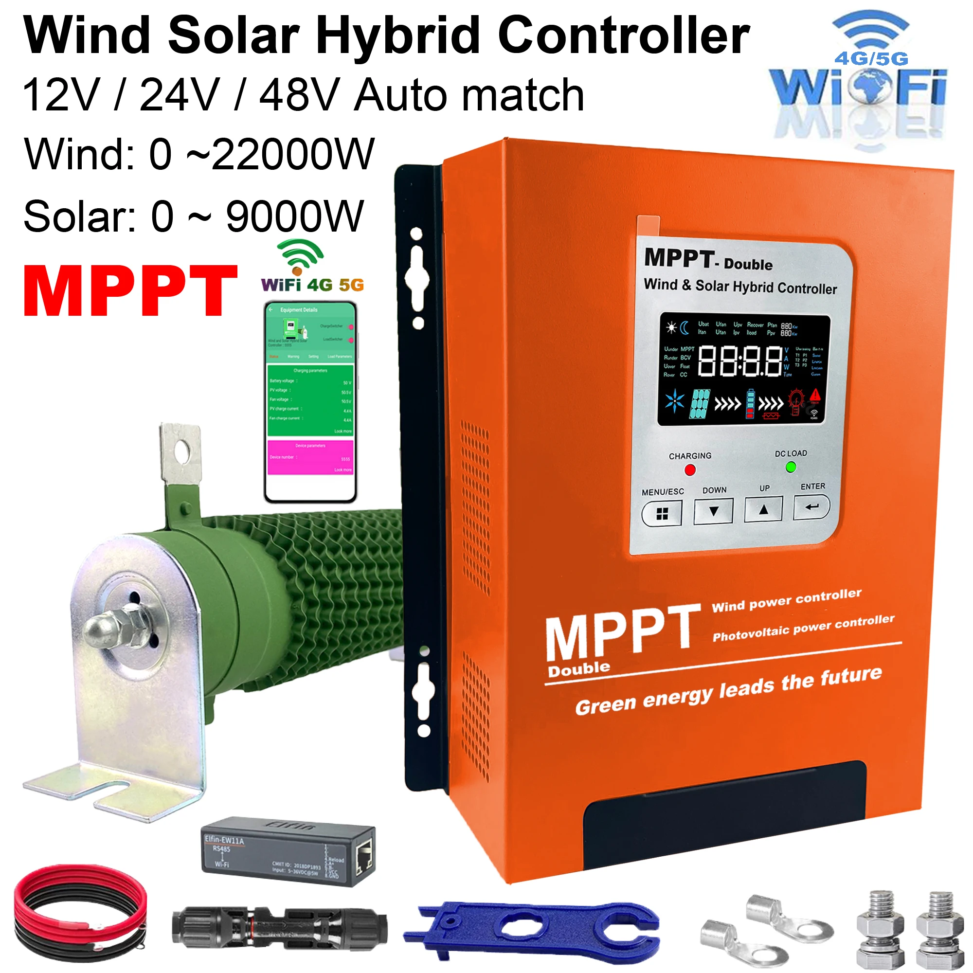 MARS 6000W 9000W MPPT Solar Wind Charge Controller MAX 250A High Efficiency PV 105V Solar Charger Gel LI Battery Charge Regulato