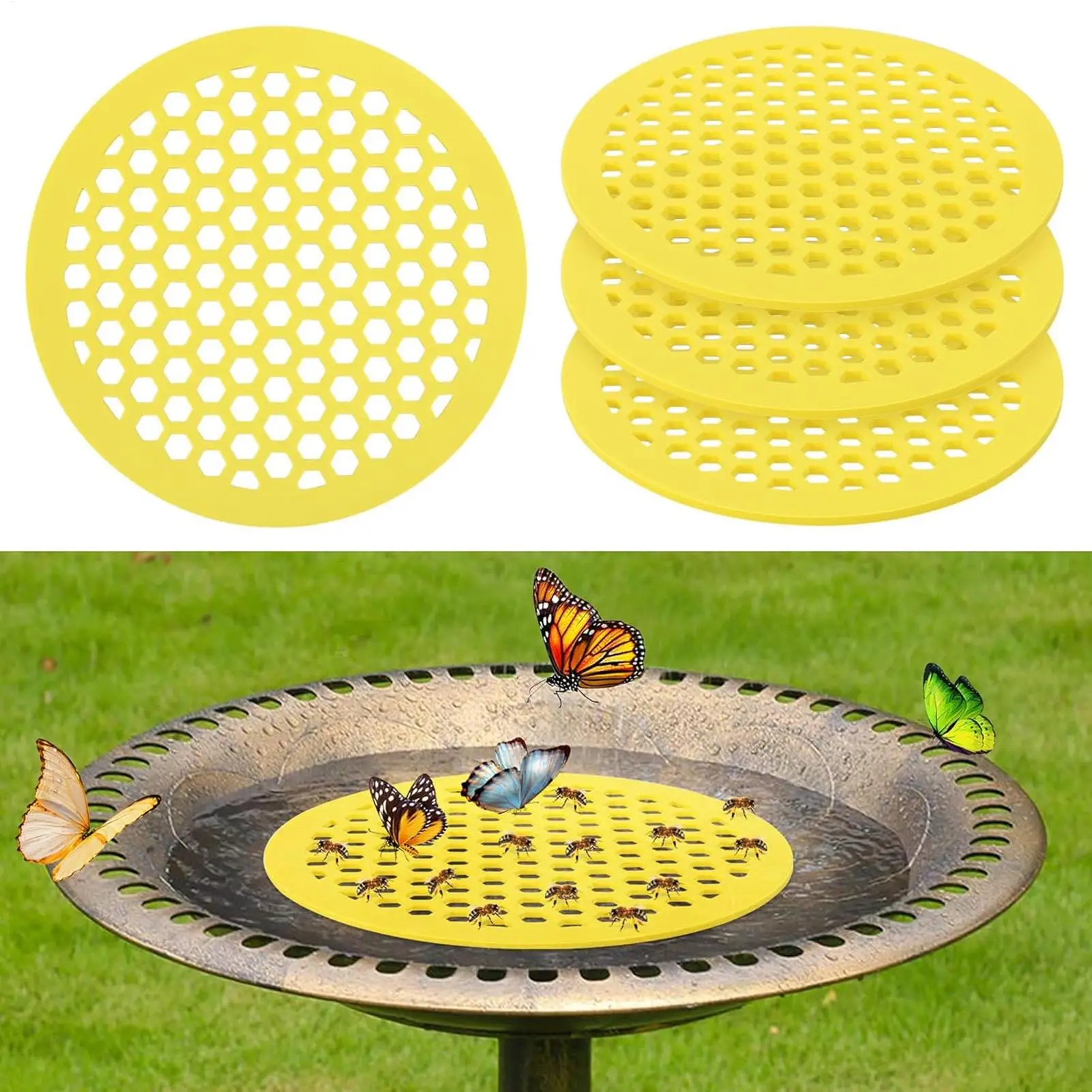 Floating Bee Island Bee Waterer Bee Insect Drinking Tray Beekeeping Setups Luring Insect Waterer Island Tray For Outdoor Garden