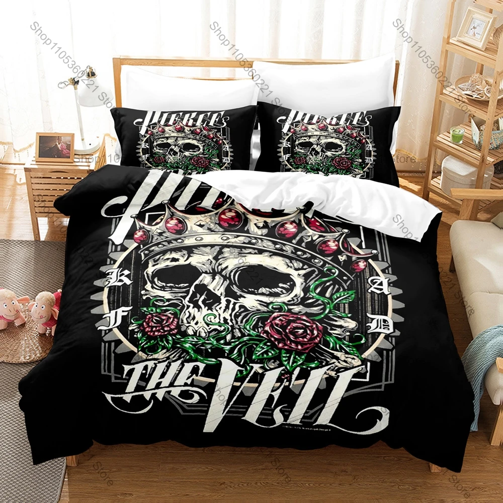 

Personality Pierce The Veil Rock Music Bedding Set New Fashion Print Duvet Cover Pillowcase Bed Set For Fans Bedroom Decoration