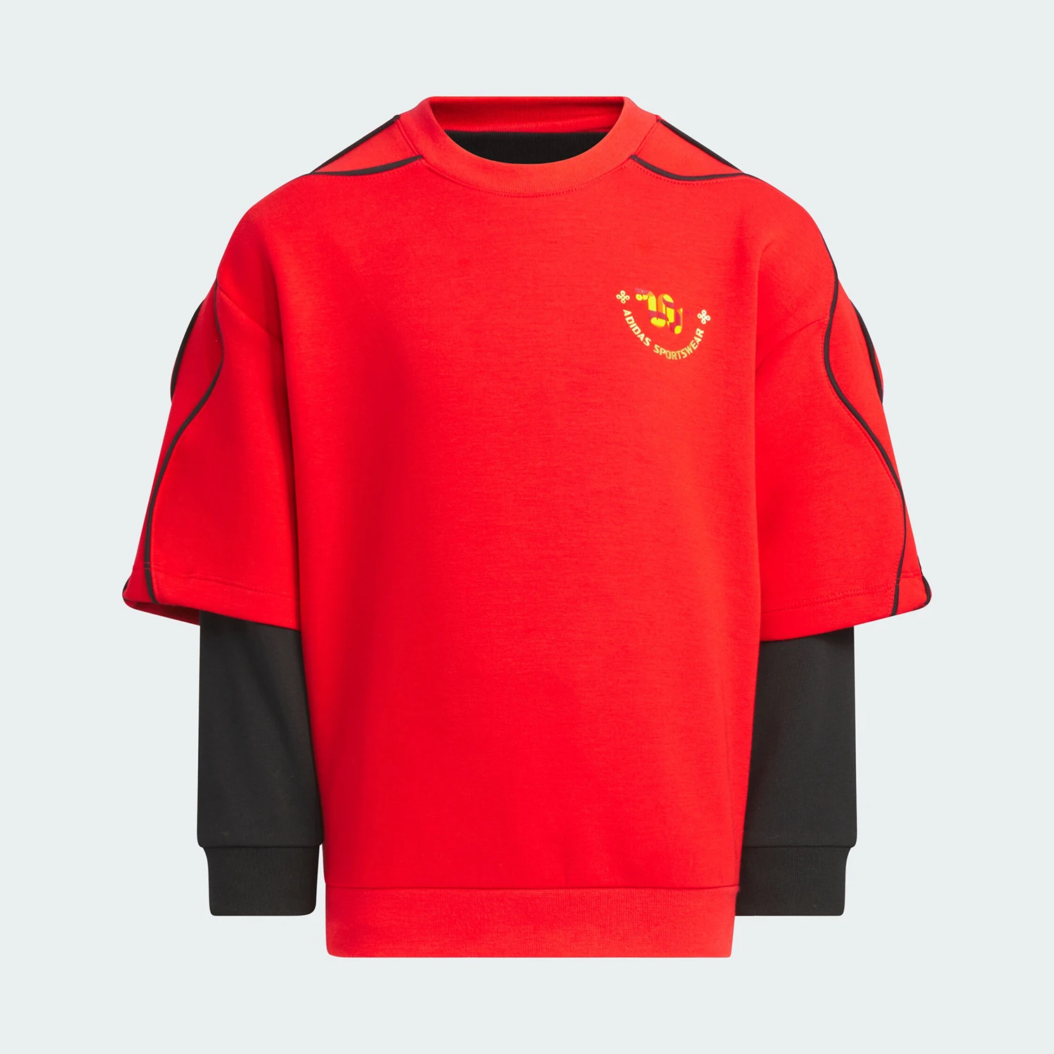 Adidas oficial Otoño e Invierno nueva sudadera cálida dos en uno de retazos para niños JM5837