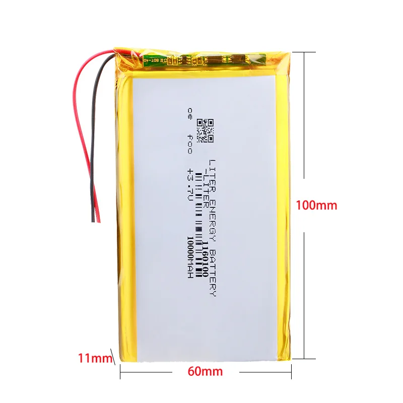 1160100 10000mah 3.7V Polymer Lithium Battery, Multiple Specifications Available for Electronic Devices