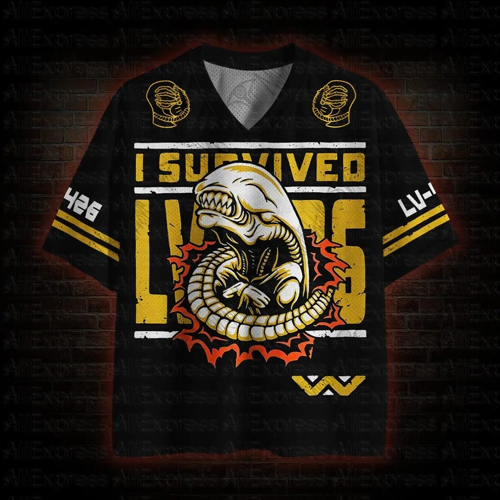 2026 New Movie Sports Fashion Adult and Children's Short Sleeve V-neck Street Eye Clothing Gothic Style Horror Fans Gift