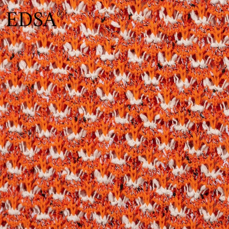 EDSA Mini abito da donna in maglia strutturata senza maniche girocollo aderente abiti corti femminili con doppie tasche