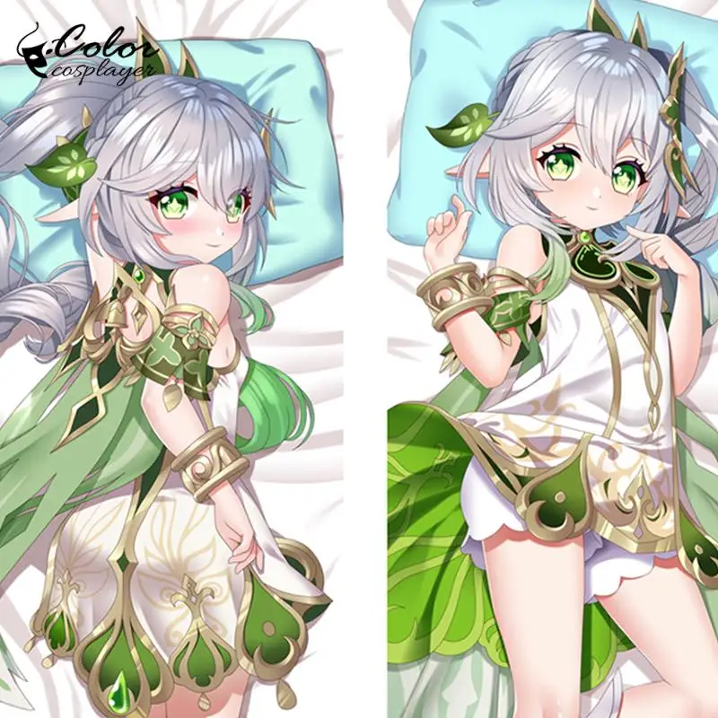 

Color Cosplayer Nahida Dakimakura Genshin Impact Otaku Waifu Decor Pillowcase Cosplay Hugging Body 2 Sided Print Cushion Cover