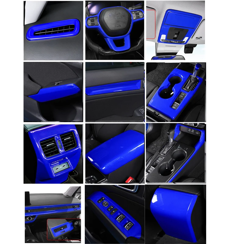 Sport Red Interior Trim for Honda 11th Gen Civic Integra 2022-2025 Car Center Console Panel Trim Decor Accessories