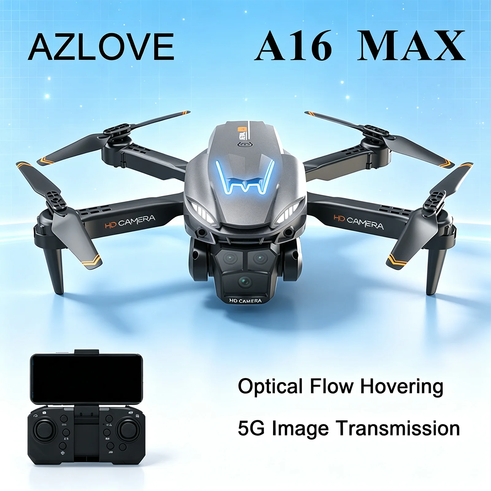 A16 MAX RC Drone Professional HD Aerial Photography Camera Security UAV Obstacle Avoidance Optical Flow Foldable Quadcopter Gift