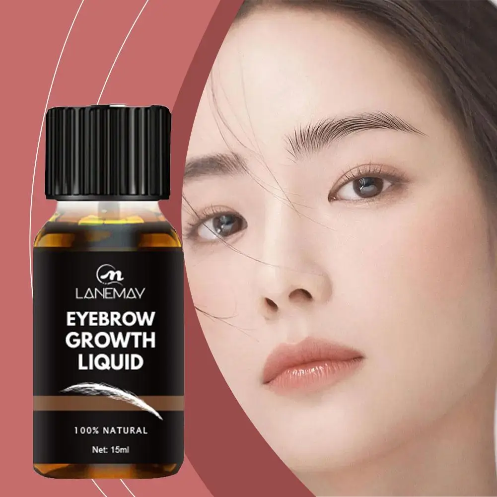 Eyebrow Enhancing Serum 15ml Eyebrow Growth Serum สําหรับหนาคิ้ว Thicken น้ํามันหอมระเหยสําหรับ Fuller และคิ้วหนา P1T4