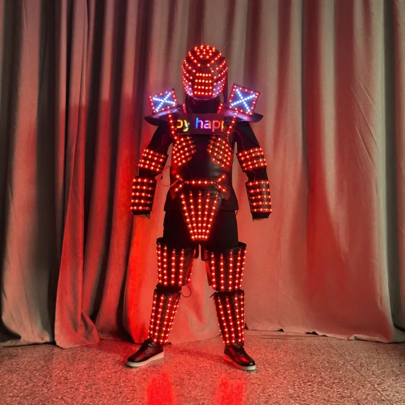 LED luminous mecha suit Symphony armor performance suit Special-shaped electric light man programming scroll screen bar