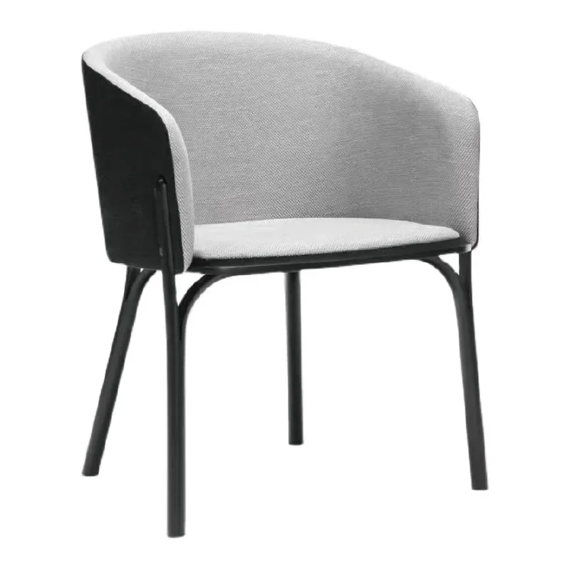 Light luxury Nordic chair, hotel clubhouse reception, negotiation armchair, metal soft bag, back chair, restaurant dining chair