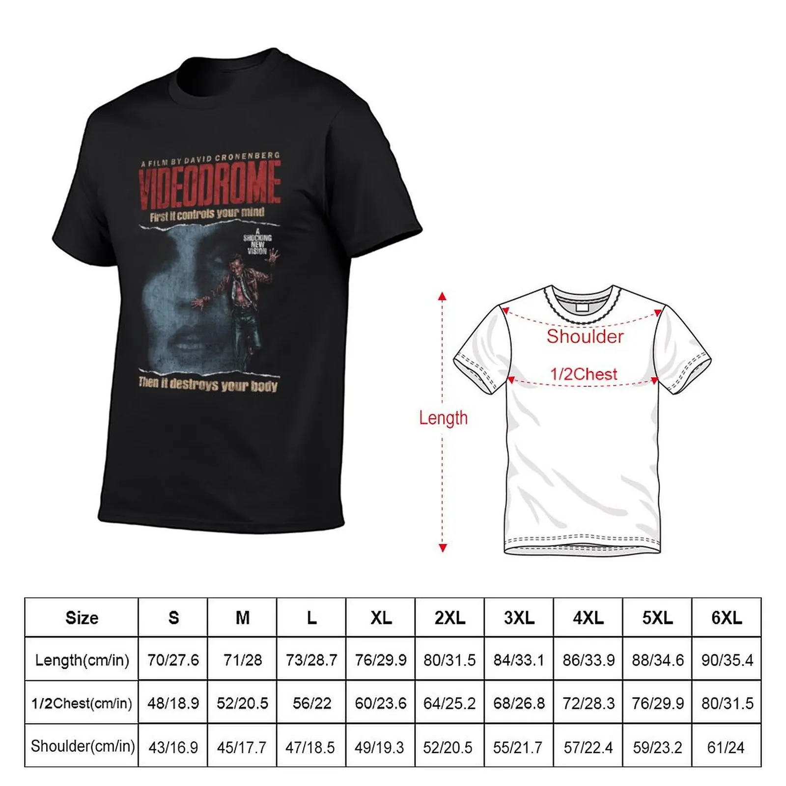 Vidéodromé, Dávid cronénbérg, Sci Fi, Horror T-Shirt sublime anime summer top blanks t shirts for men graphic