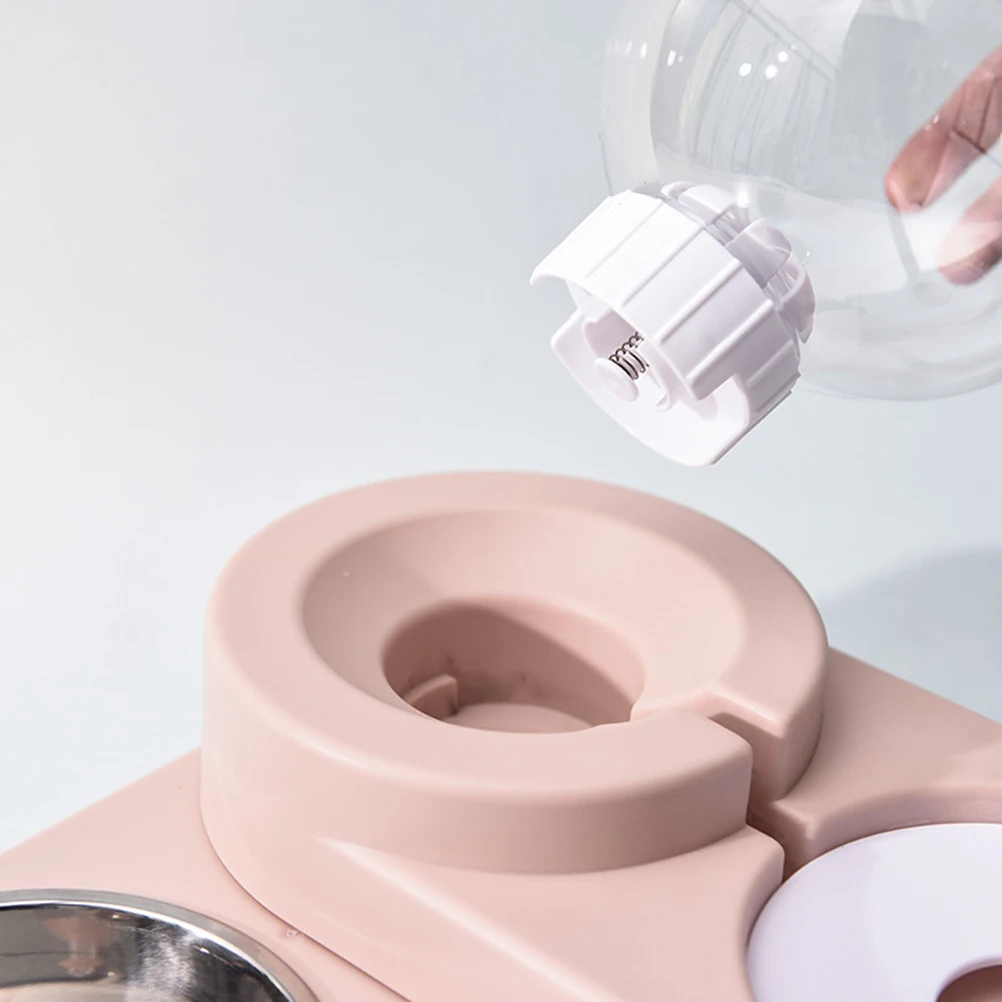 

Automatic Pet Water Feeder for Cat Dog Pigeon Stainless Steel Pink Kitten Drinking Fountain Bowl Easy Clean Home Use