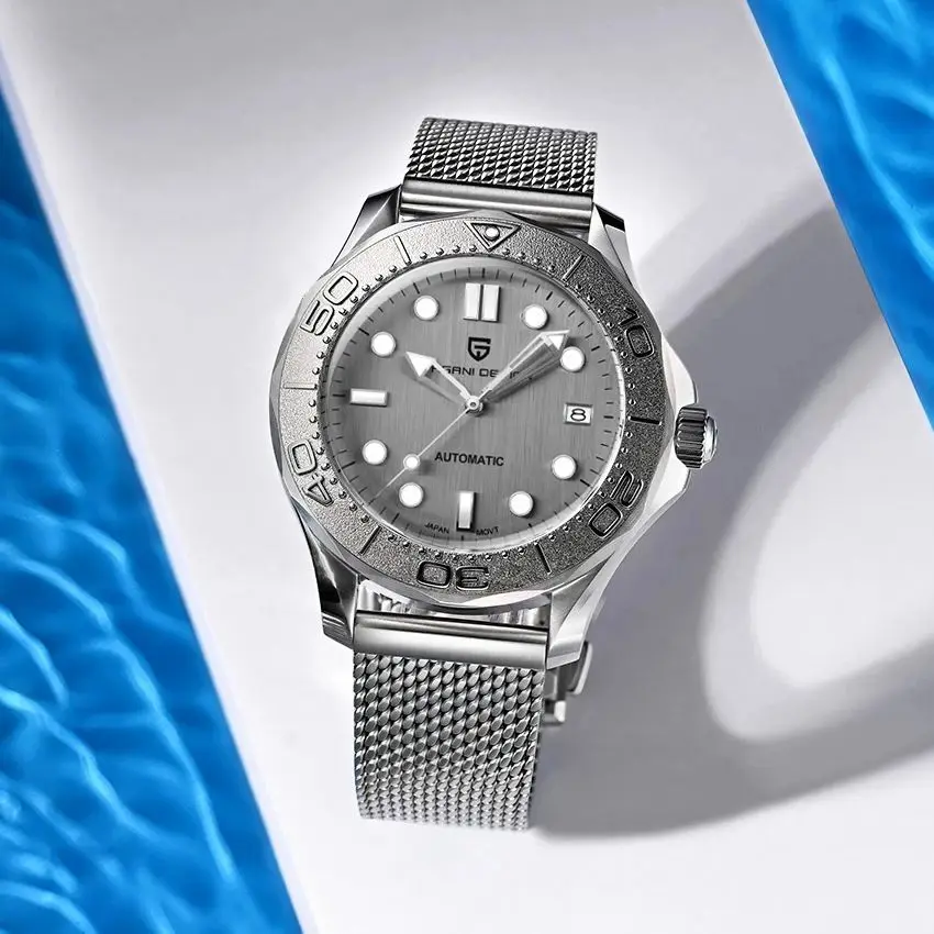 PAGANI DESIGN 2025 جديد ساعة معصم ميكانيكية للرجال تنقش الغوص الحافة ساعات رجالية ساعة أوتوماتيكية للرجال 100 متر مقاوم للماء