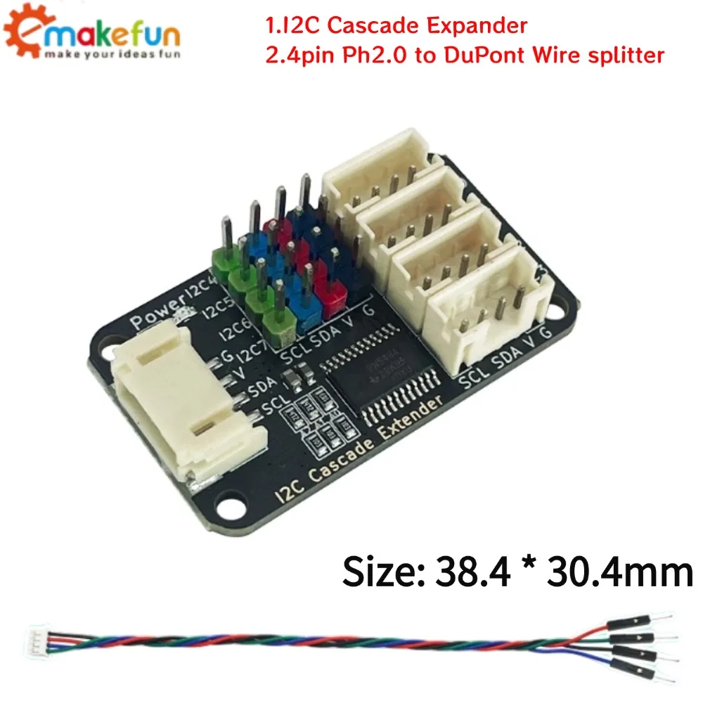 TCA9548A I2C Multiplexer Module 1-to-8-way default I2C address 0x74 suitable for Arduino/ESP32/Microbit/Raspberry Pi 3.3-5v
