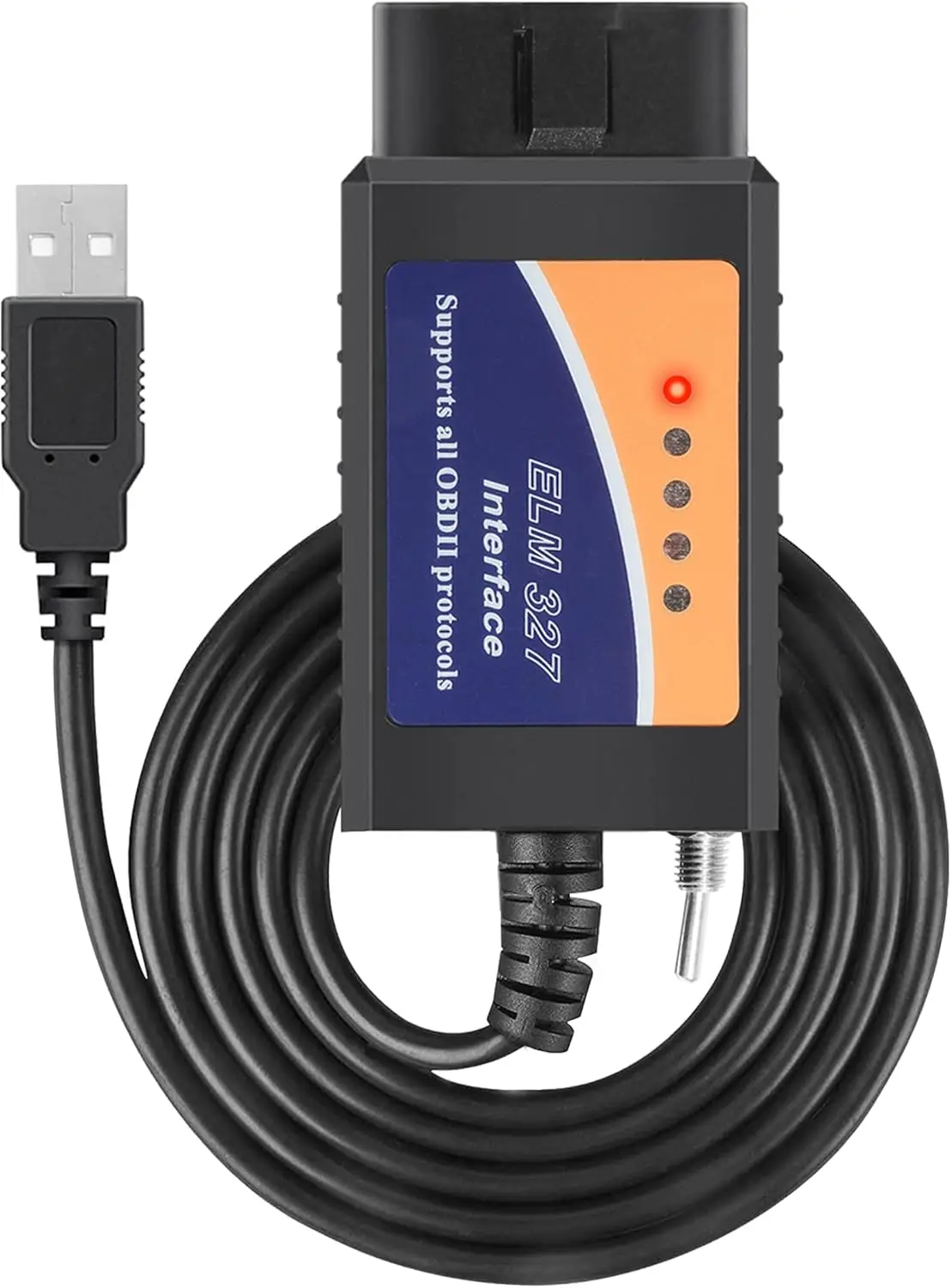 

OBD2 Scanner ELM327 USB Adapter for Windows, Car Code Reader with MS-CAN/HS-CAN Switch, Check Engine Light Diagnostic Tool