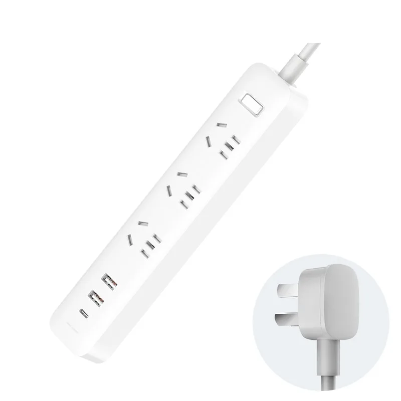 XIAOMI 20W Fast Charging Power Strip 2A1C 3 Sockets 2 USB-A 1 Type-C Interface Extension Lead 1.8m mijia Extension Sockrt